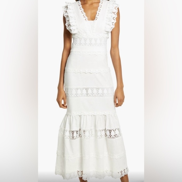 Endless Rose White Midi Dress - Picture 3 of 7